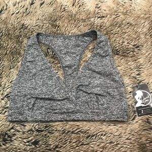 NWT Celestial Bodiez Sports Bra Gray L